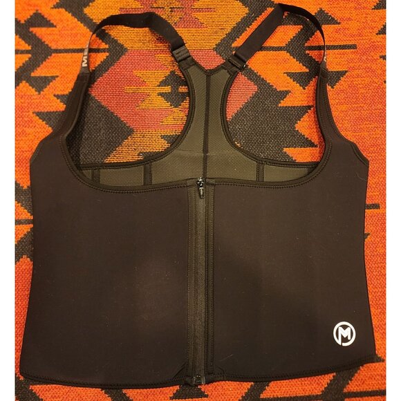 Mermaids Mystery Women's Sauna Waist Trainer Vest 3XL Neoprene Spandex Black - Picture 2 of 16